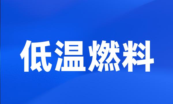 低温燃料