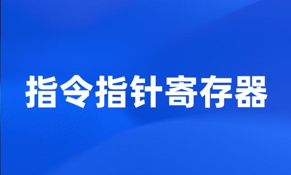 指令指针寄存器