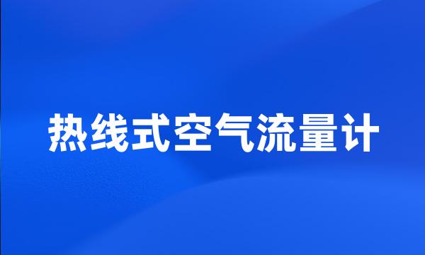 热线式空气流量计