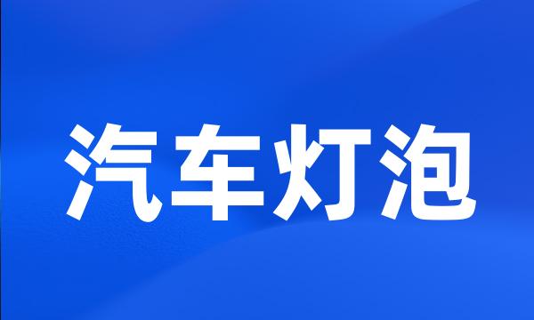 汽车灯泡