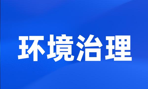 环境治理