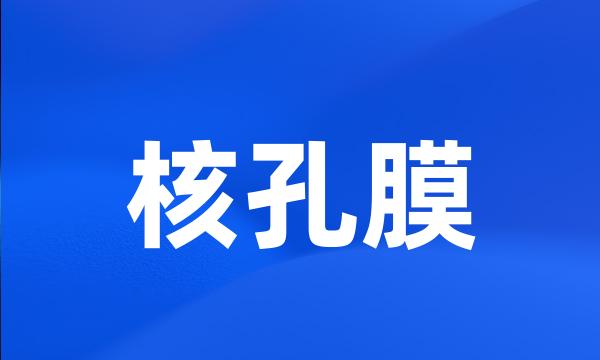 核孔膜