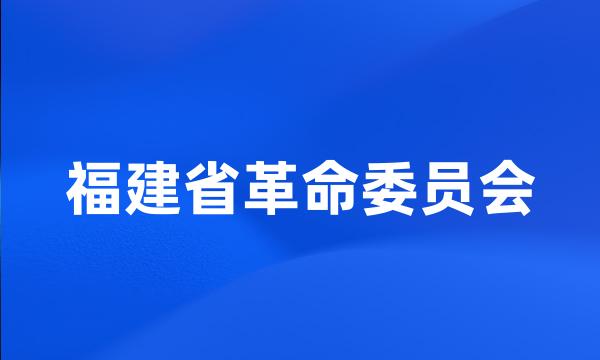 福建省革命委员会