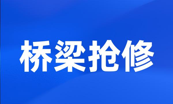 桥梁抢修