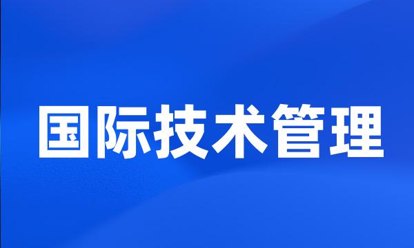 国际技术管理