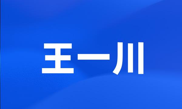 王一川