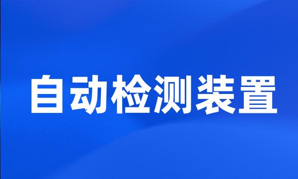 自动检测装置