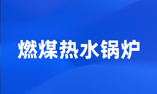 燃煤热水锅炉