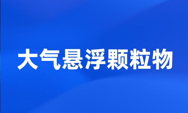 大气悬浮颗粒物