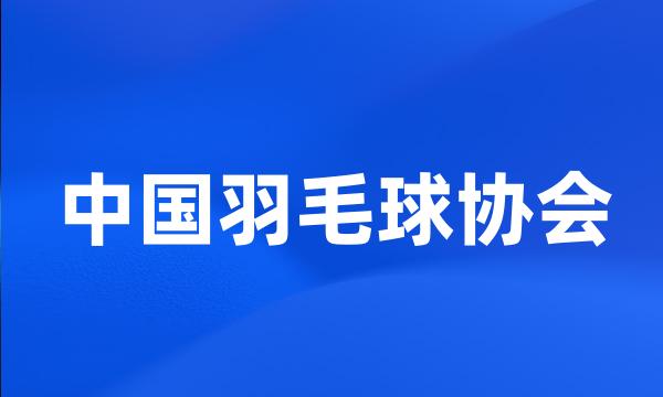 中国羽毛球协会