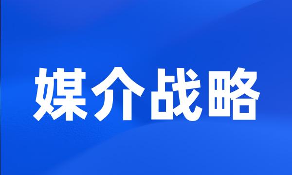 媒介战略