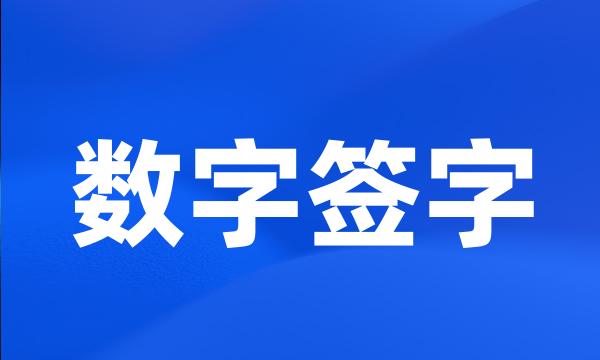 数字签字