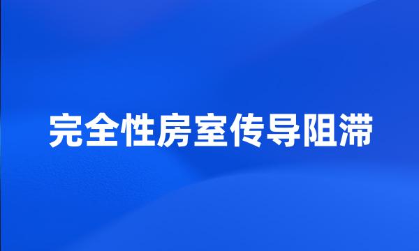 完全性房室传导阻滞