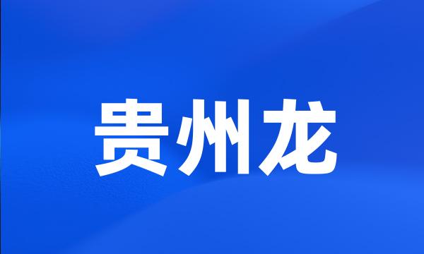 贵州龙