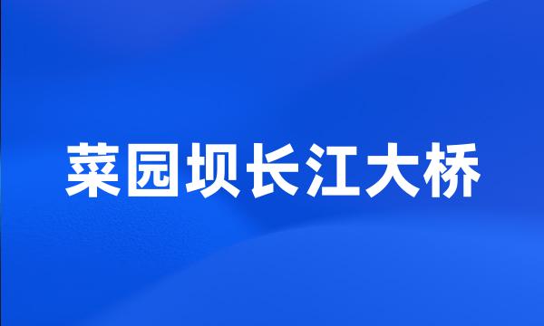 菜园坝长江大桥