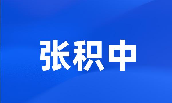 张积中