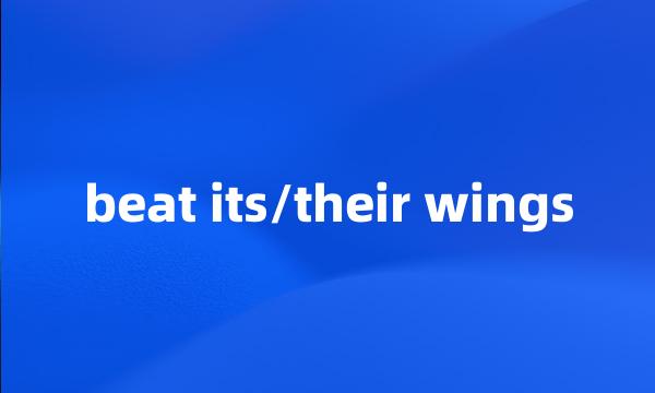 beat its/their wings