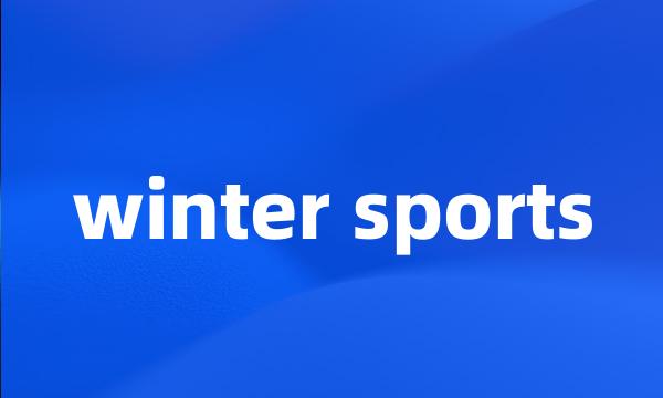 winter sports