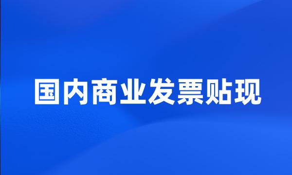 国内商业发票贴现