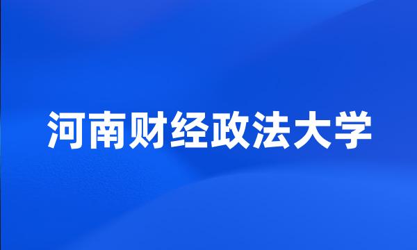 河南财经政法大学