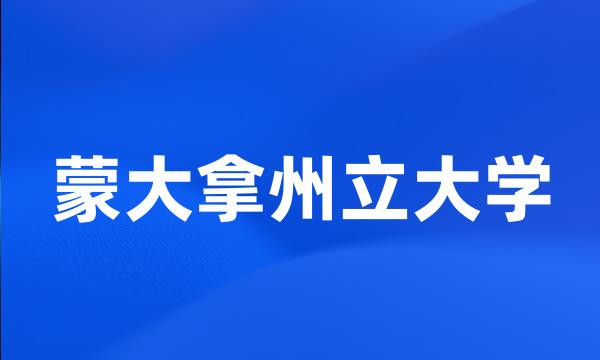 蒙大拿州立大学