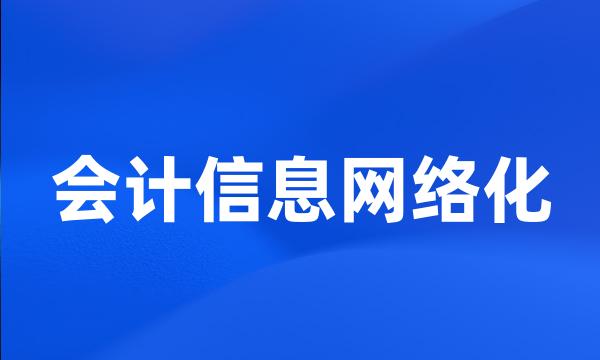 会计信息网络化