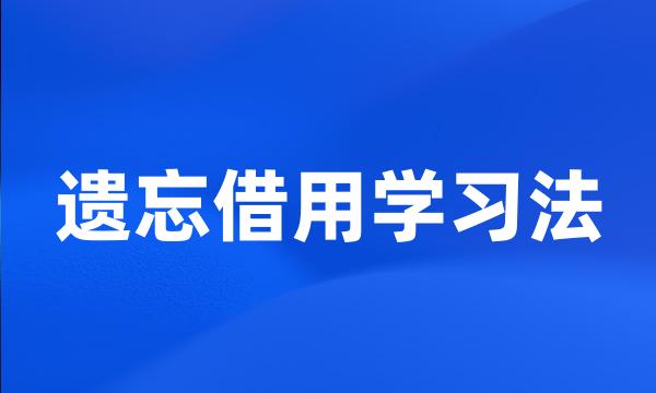 遗忘借用学习法