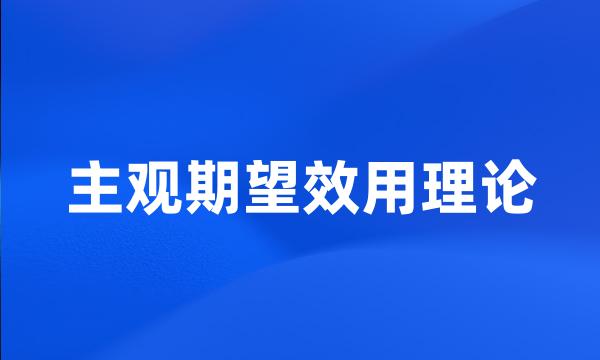 主观期望效用理论