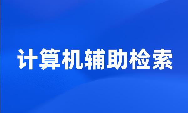 计算机辅助检索