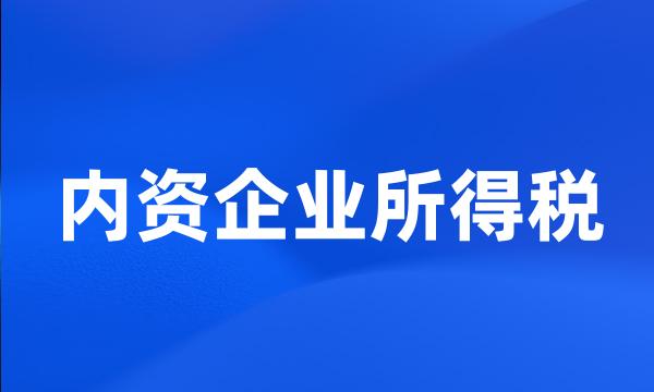 内资企业所得税