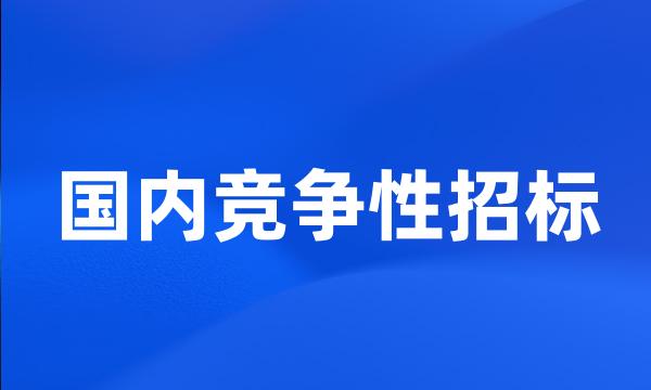 国内竞争性招标