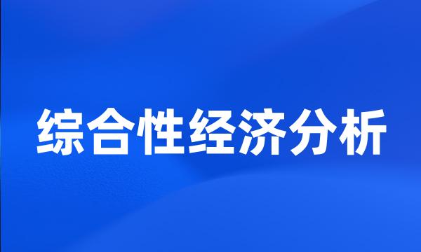 综合性经济分析