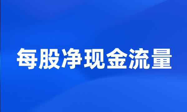 每股净现金流量