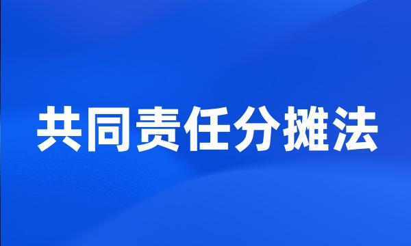 共同责任分摊法