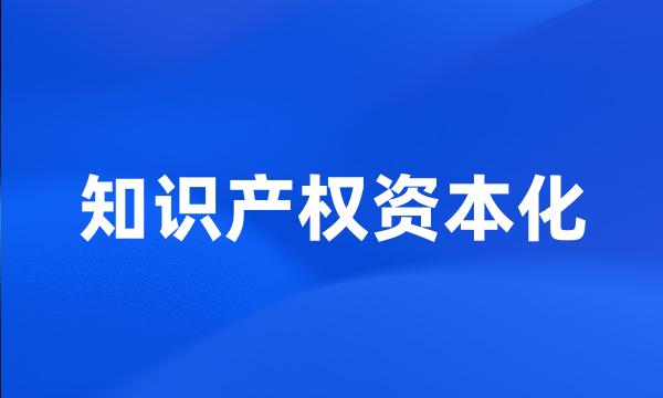 知识产权资本化