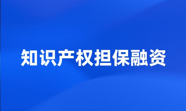 知识产权担保融资