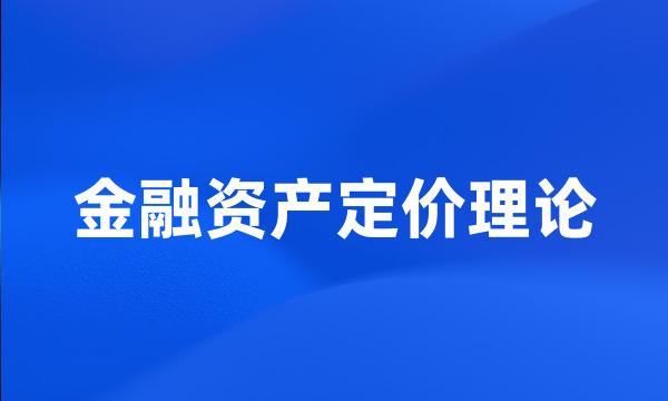 金融资产定价理论