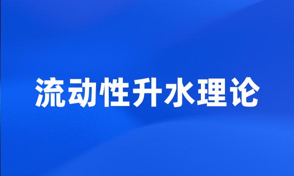 流动性升水理论