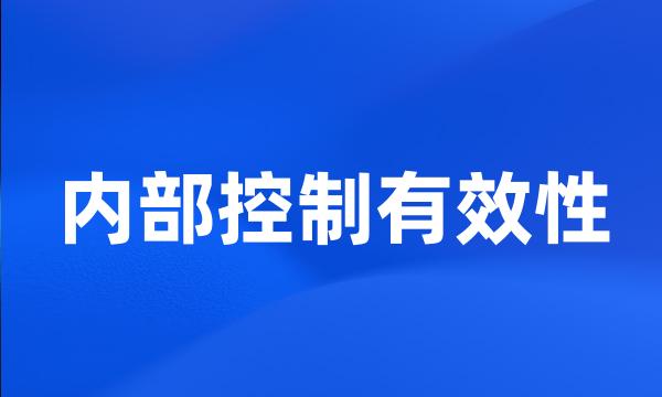 内部控制有效性