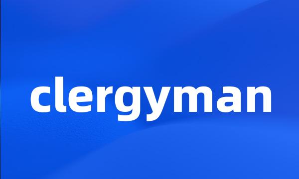 clergyman