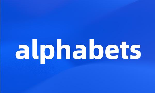 alphabets