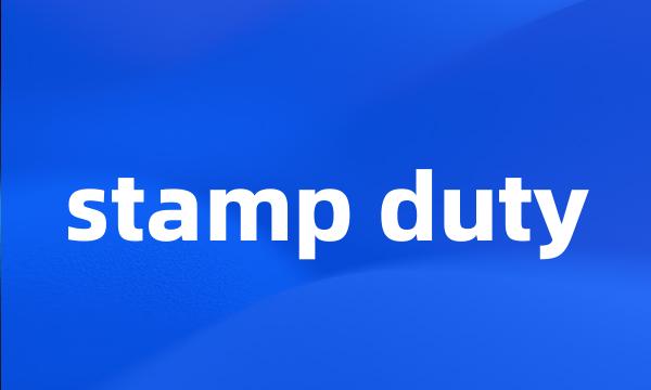 stamp duty