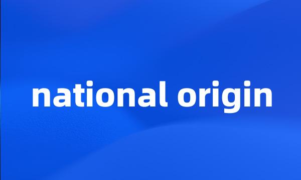 national origin