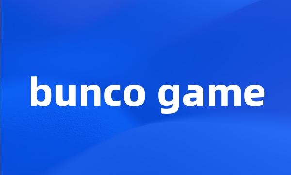 bunco game