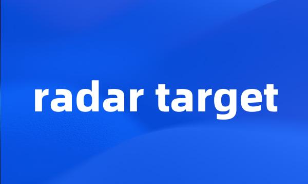 radar target