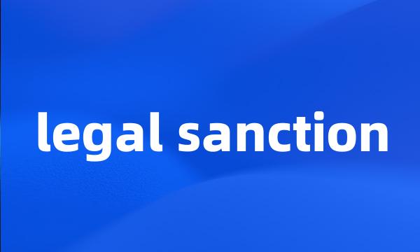 legal sanction