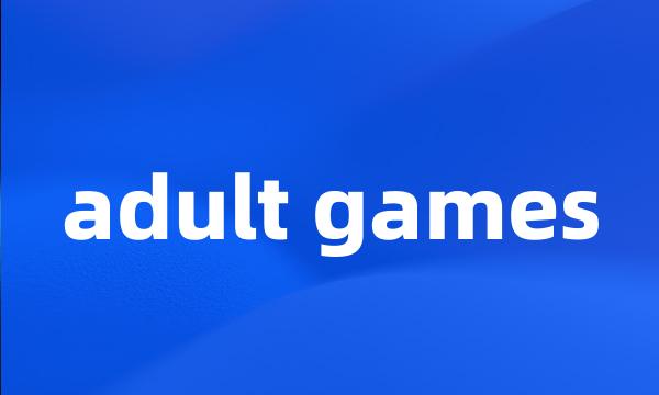 adult games