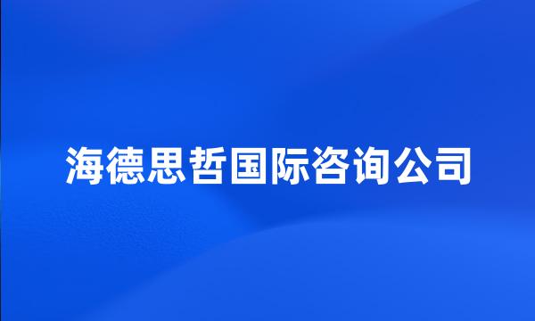 海德思哲国际咨询公司