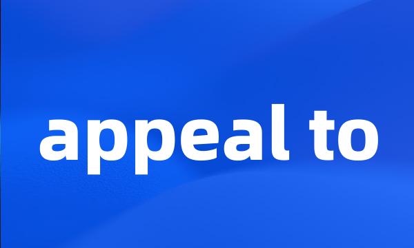 appeal to