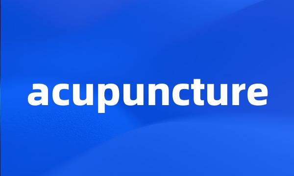 acupuncture